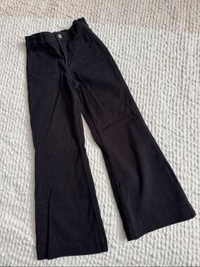 H&M Black High-Rise Wide Leg Jeans